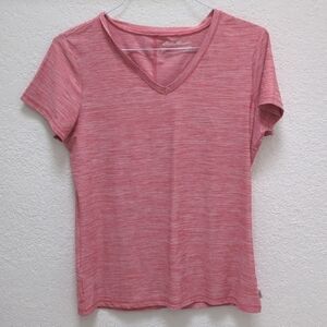 Eddie Bauer Pink Fitted Short Sleeve T-Shirt